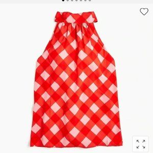 J. Crew Orange and Pink Halter Blouse Size 10.